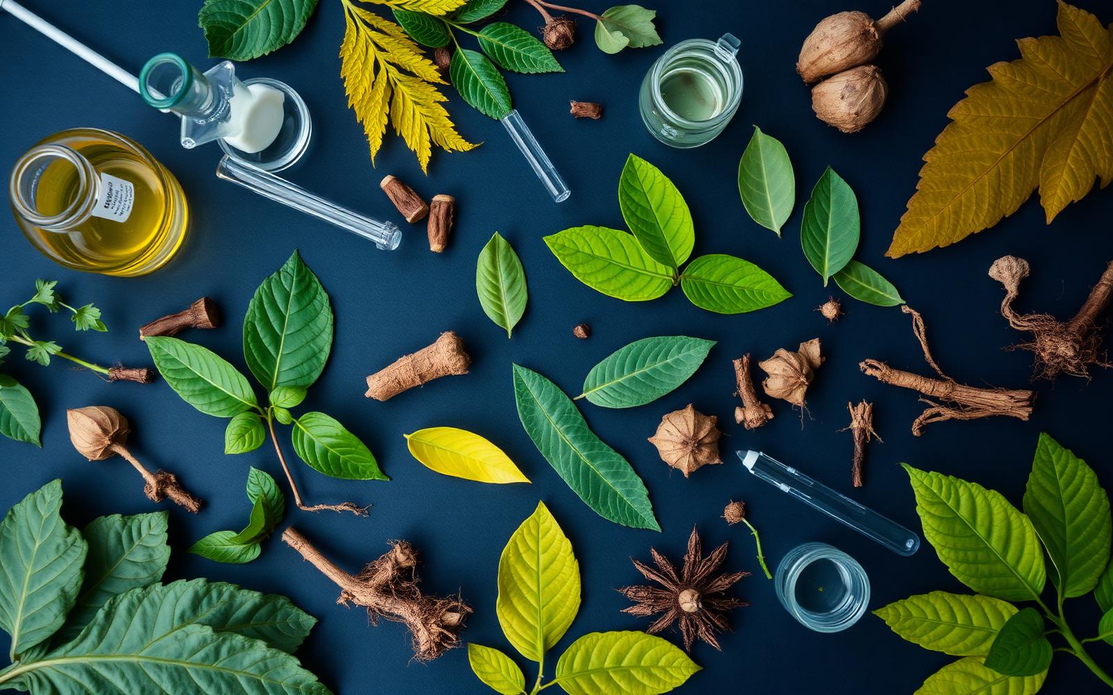 Southeast Asian medicinal plants and lab tools